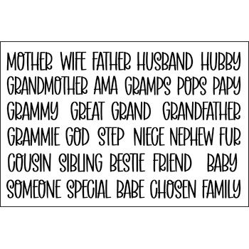 Family Forever Part 2 Clear Stamps Set of 30